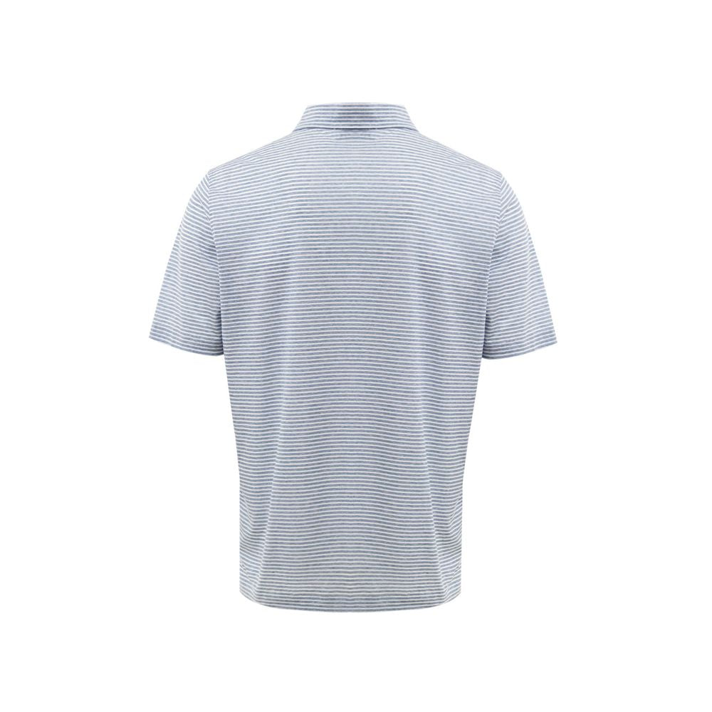 Blue Cotton Polo Shirt