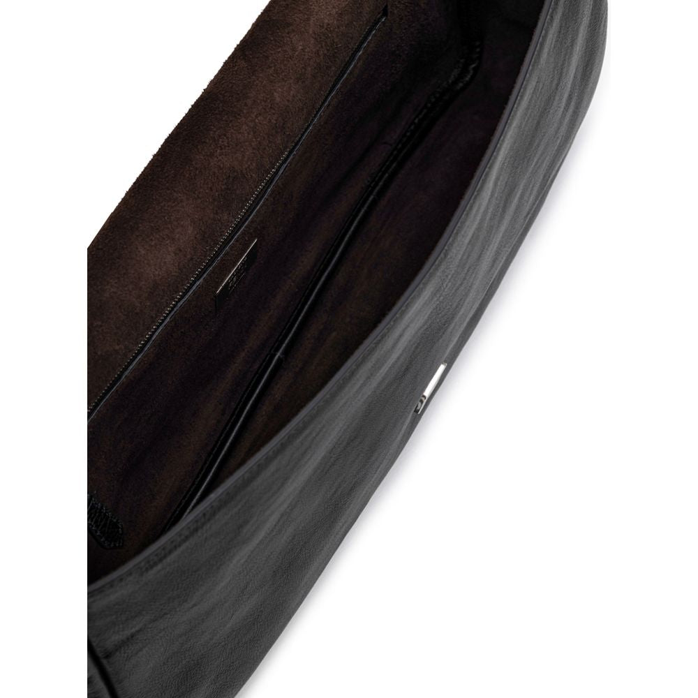 Black Leather Shoulder Bag