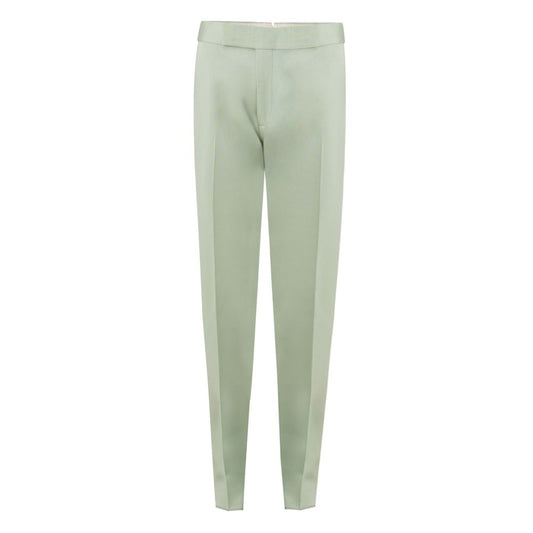 Green Viscose Chino Pants