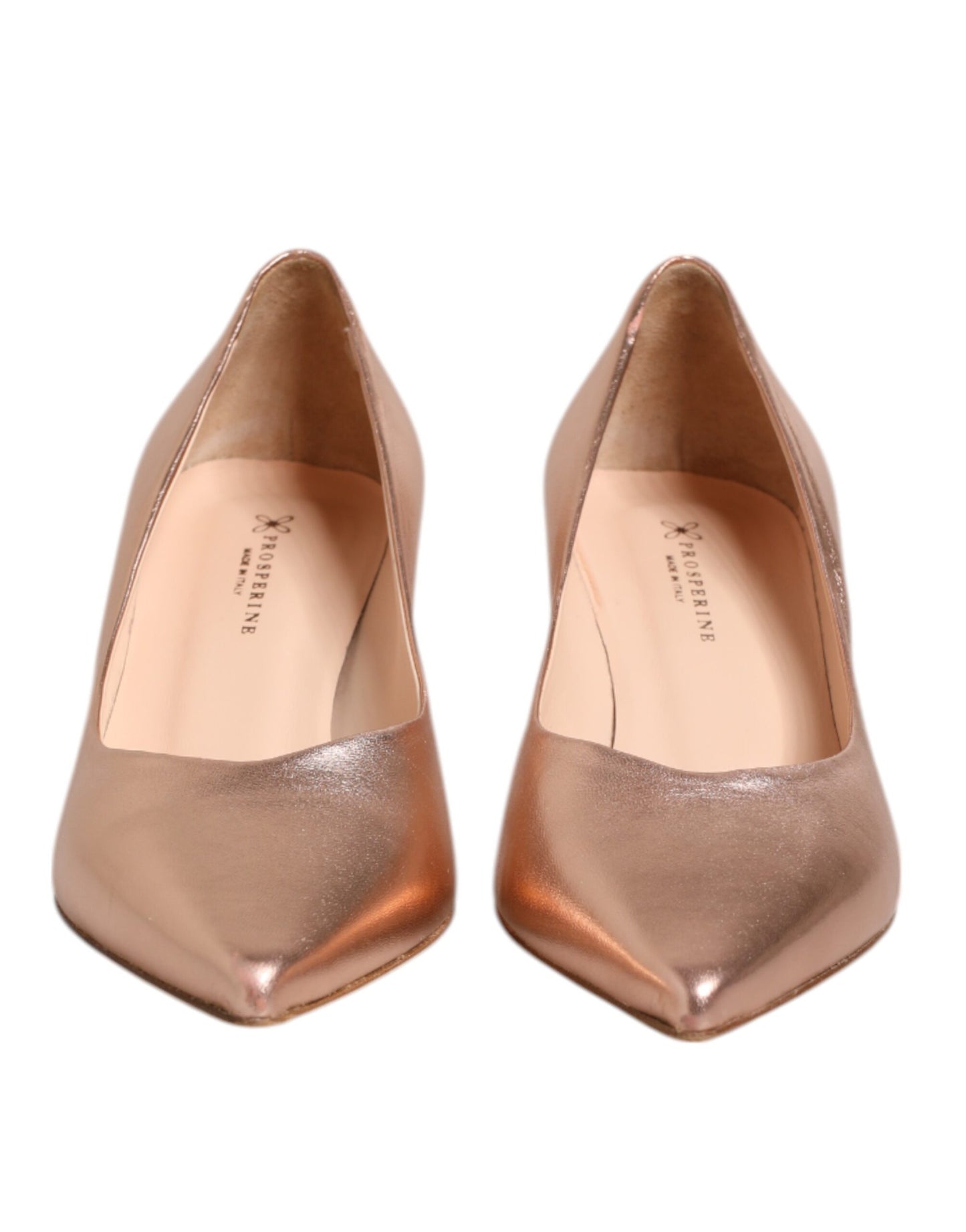 Pink Leather Pumps Stiletto Heels Slip On Shoes