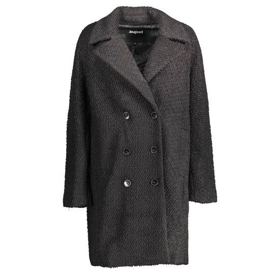 Black Polyester Jackets & Coat
