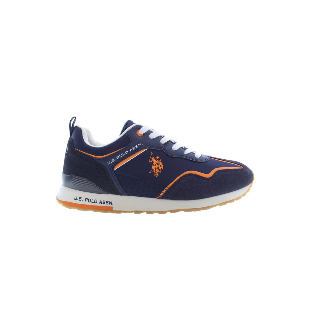 Blue Polyester Sneaker
