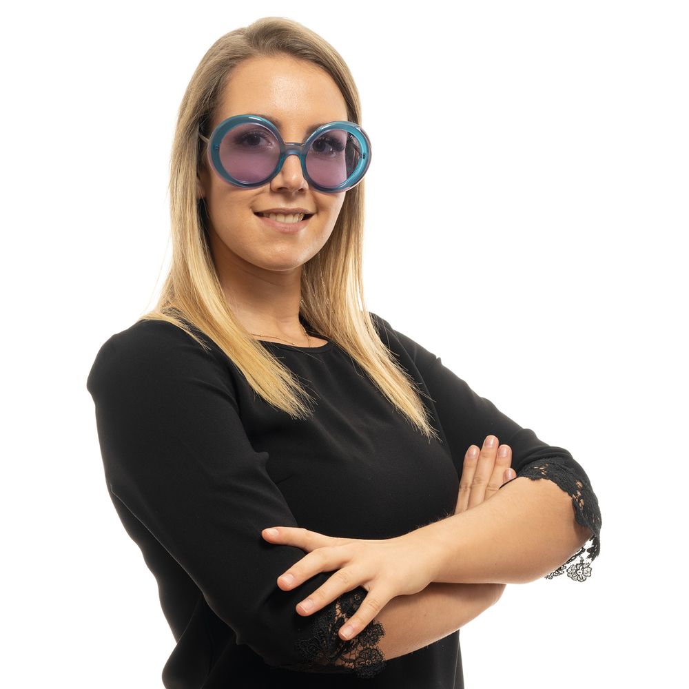 Turquoise Metal & Plastic Sunglasses