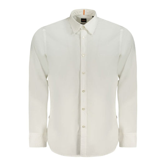 White Cotton Men Shirt