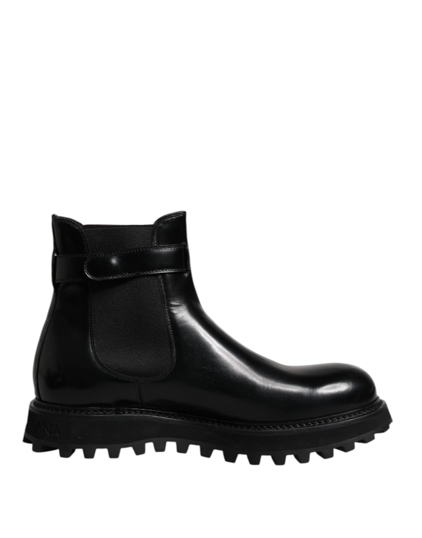 Black Belted DG Logo Men Chelsea Boots Shoes