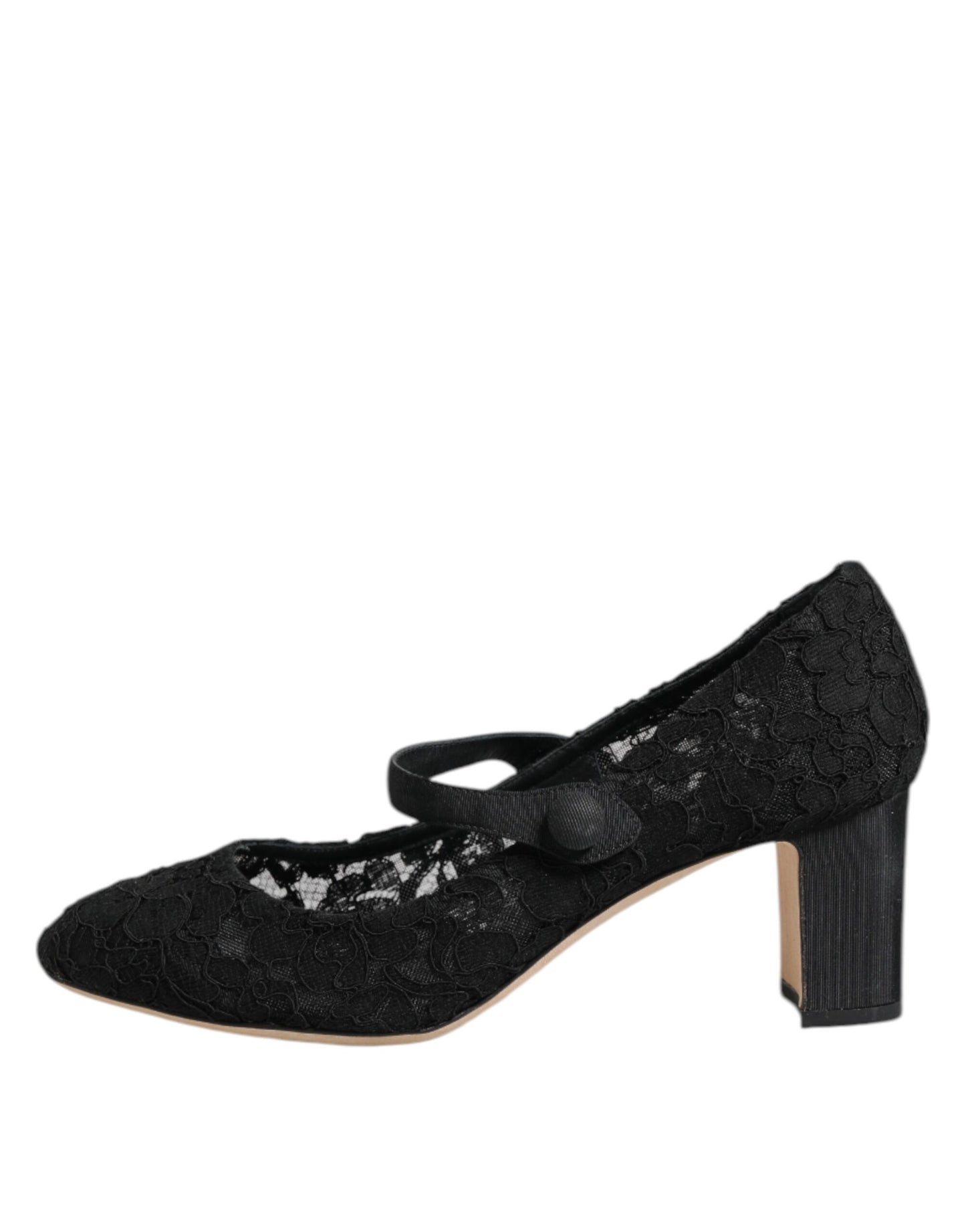 Black Mary Jane Taormina Lace Pumps Shoes