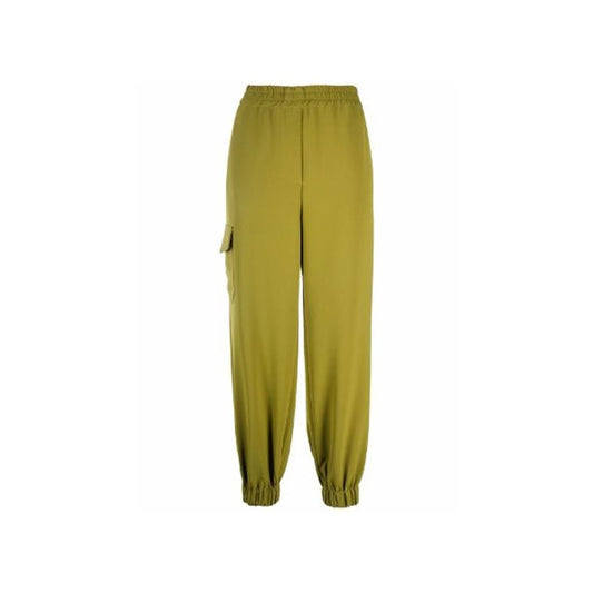 Green Elastane Cargo Pants