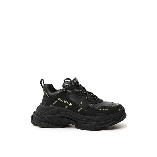 Black Calfskin Chunky Sneakers