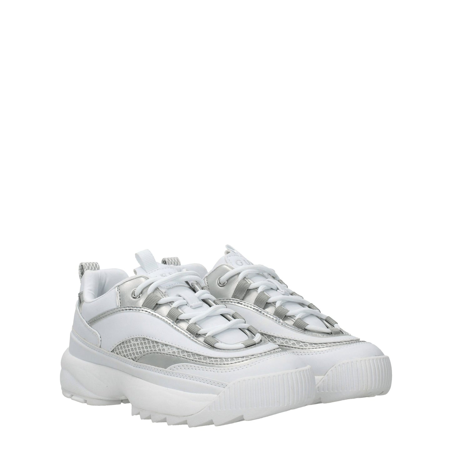 White Polyethylene Chunky Sneakers