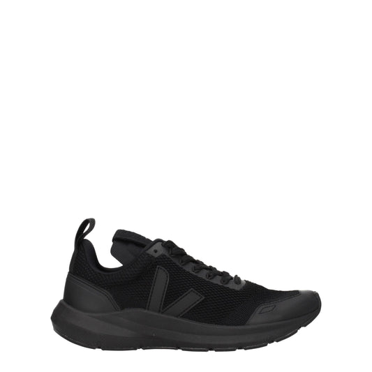 Black Fabric Athletic Sneakers