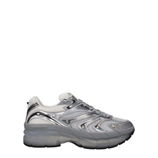 Gray Fabric Athletic Sneakers