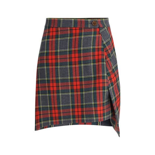 Multicolor Fleece Wool Mini Skirt