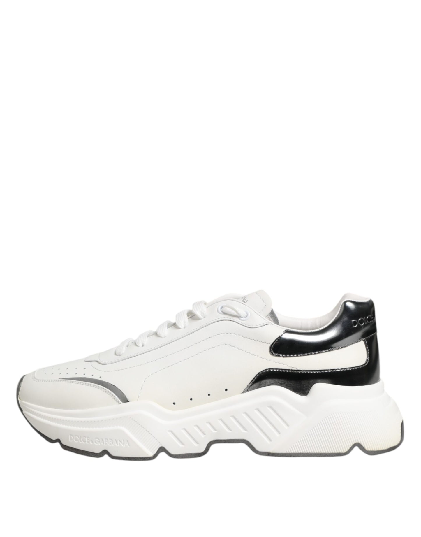 White Silver DAYMASTER Leather Sneakers Shoes
