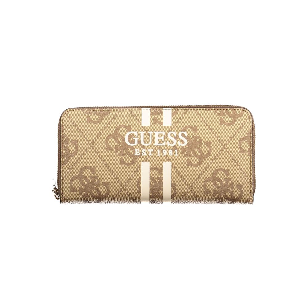 Beige Polyethylene Women Wallet