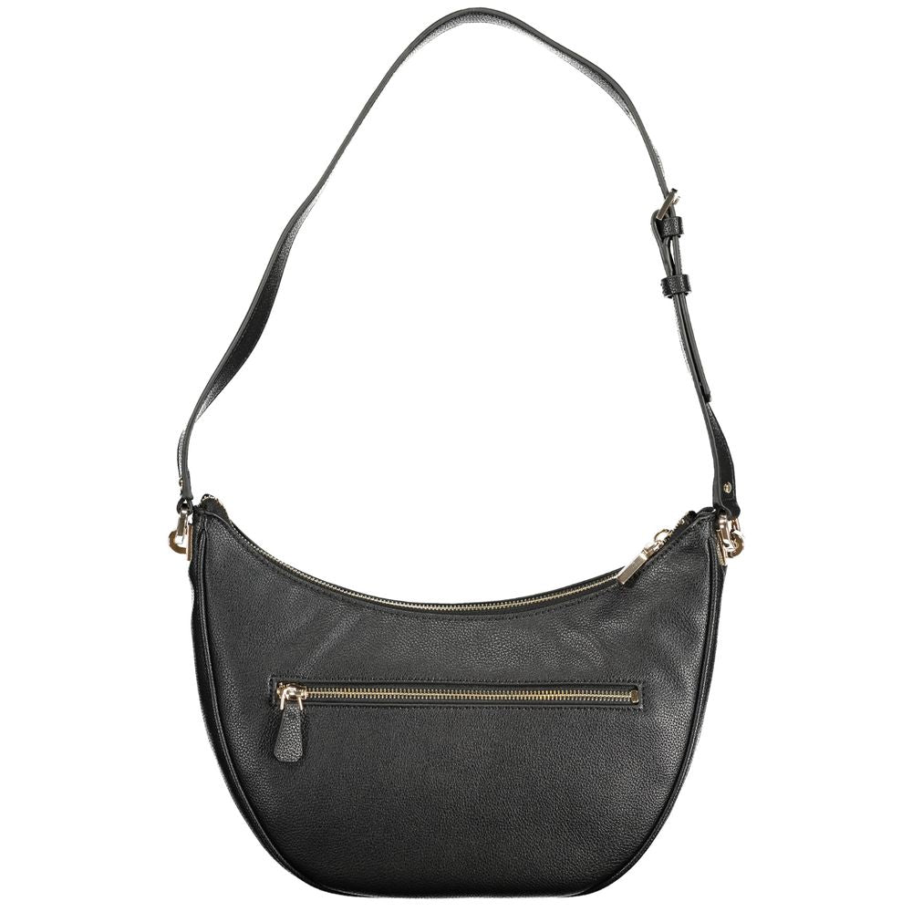 Black Polyethylene Women Handbag