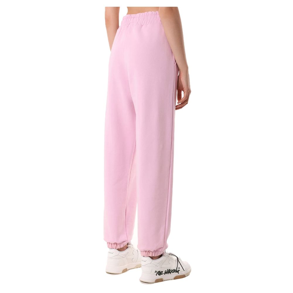 Pink Cotton Women Sweatpant