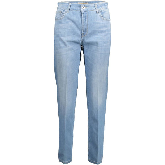 Blue Cotton Women Jeans