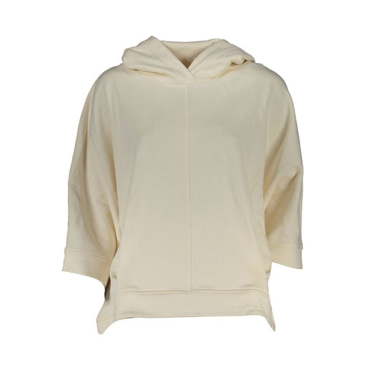 White Cotton Women's Hooded Sweater