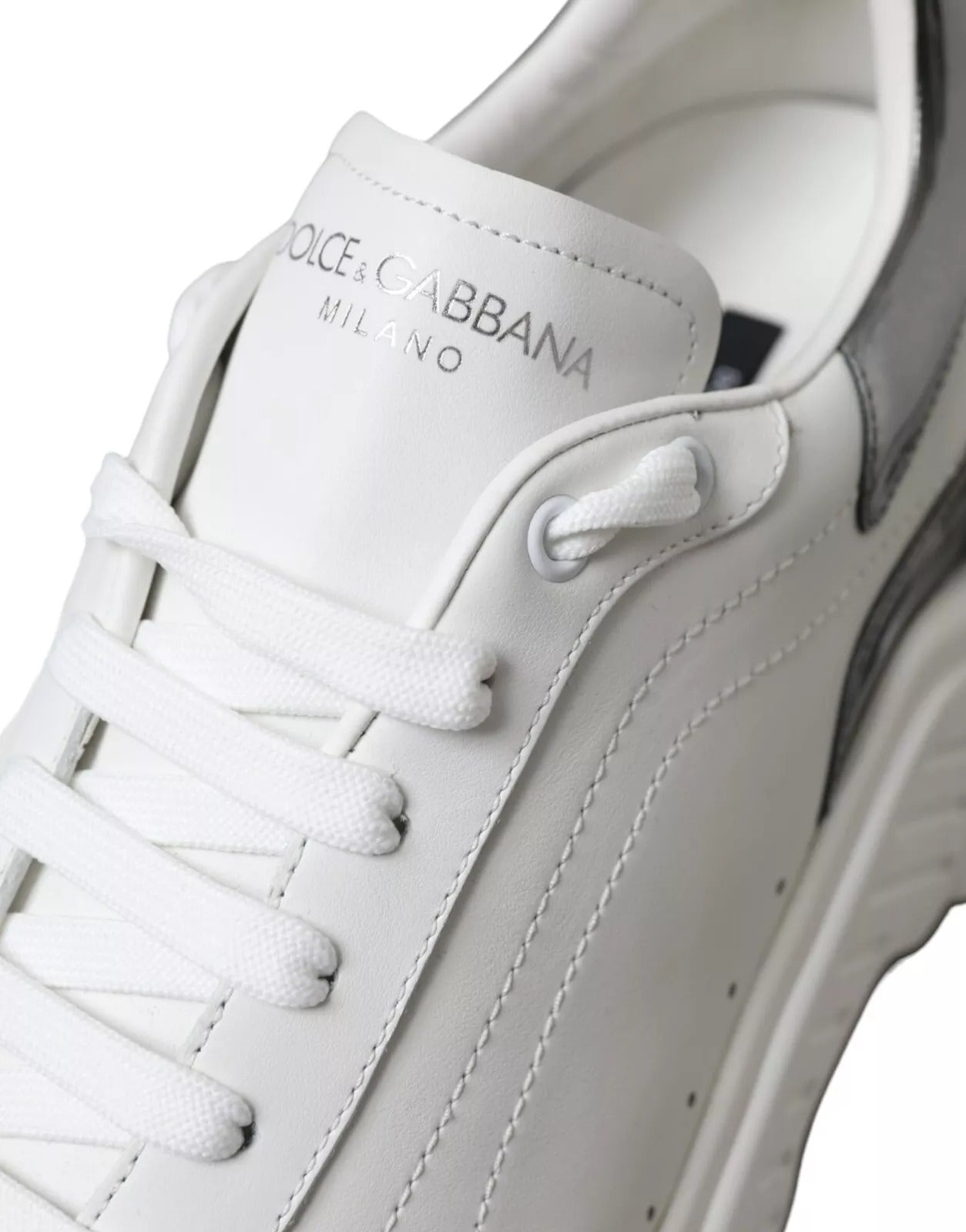 White Silver Leather Sport DAYMASTER Sneakers