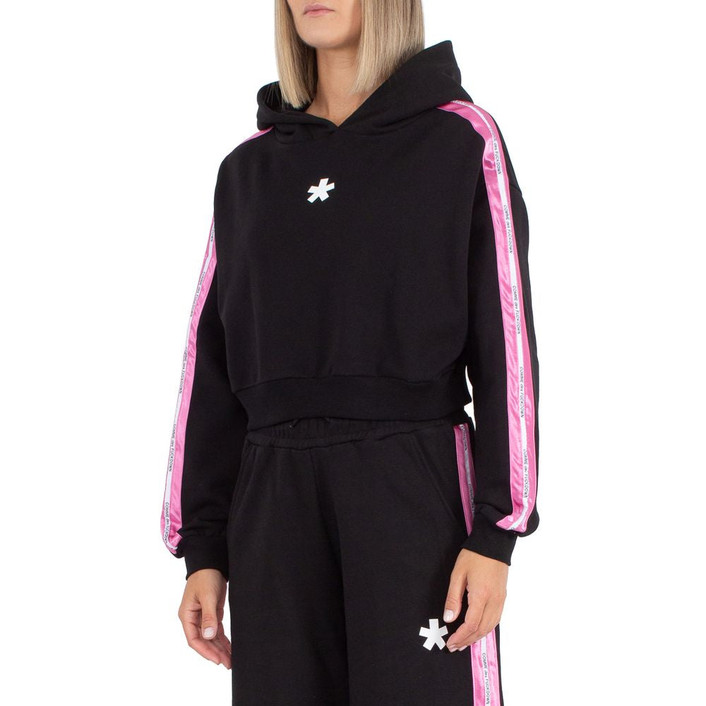 Black Cotton Women's Sweater Hoodie