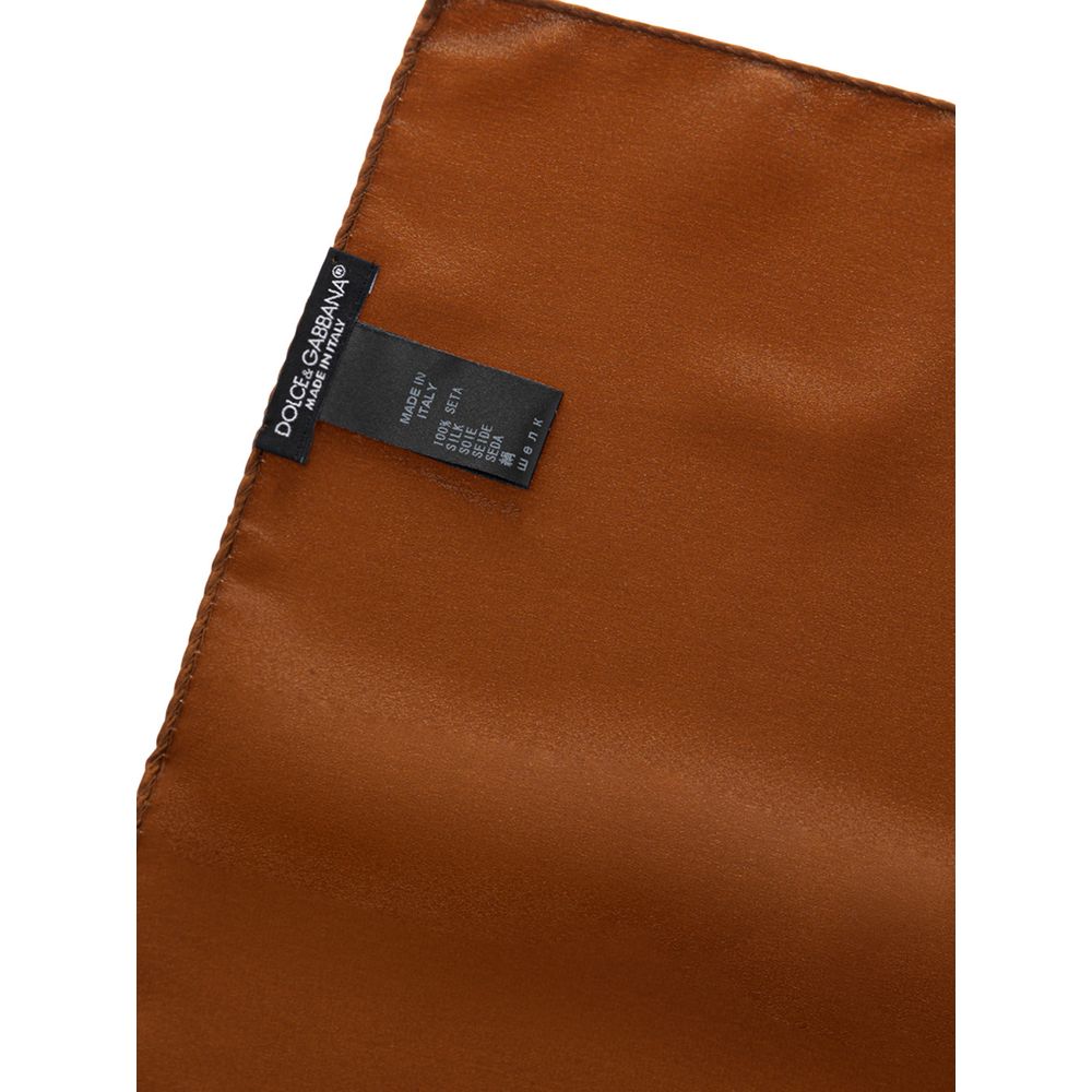 Brown Silk Pocket Square