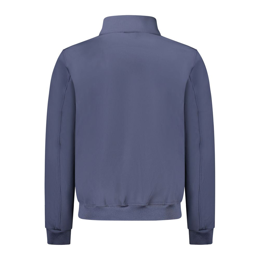 Blue Polyester Men's Jacket