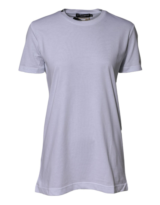 White Cotton Goodluck 2023 Crew NeckT-shirt