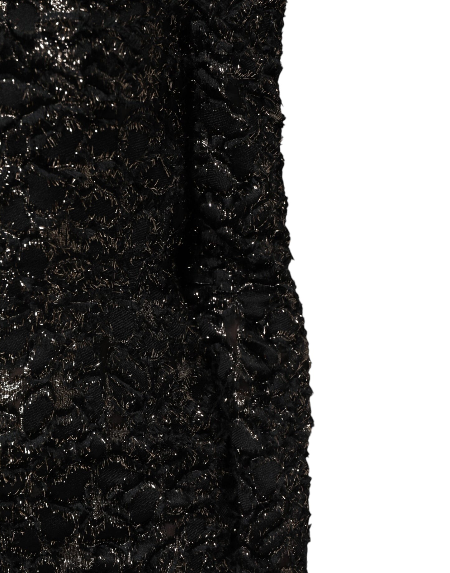 Black Sequin Bouclé Tweed Sheath Dress