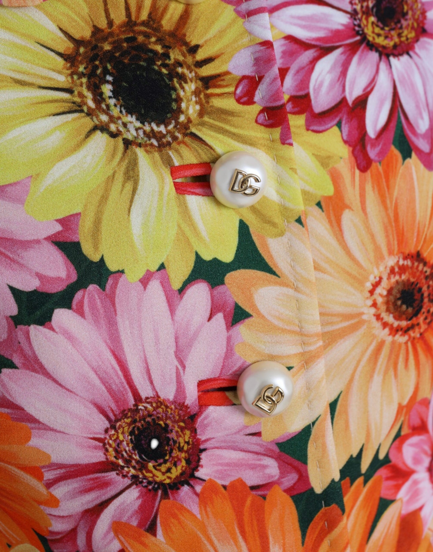 Multicolor Daisy Print Floral Fantasy Jacket