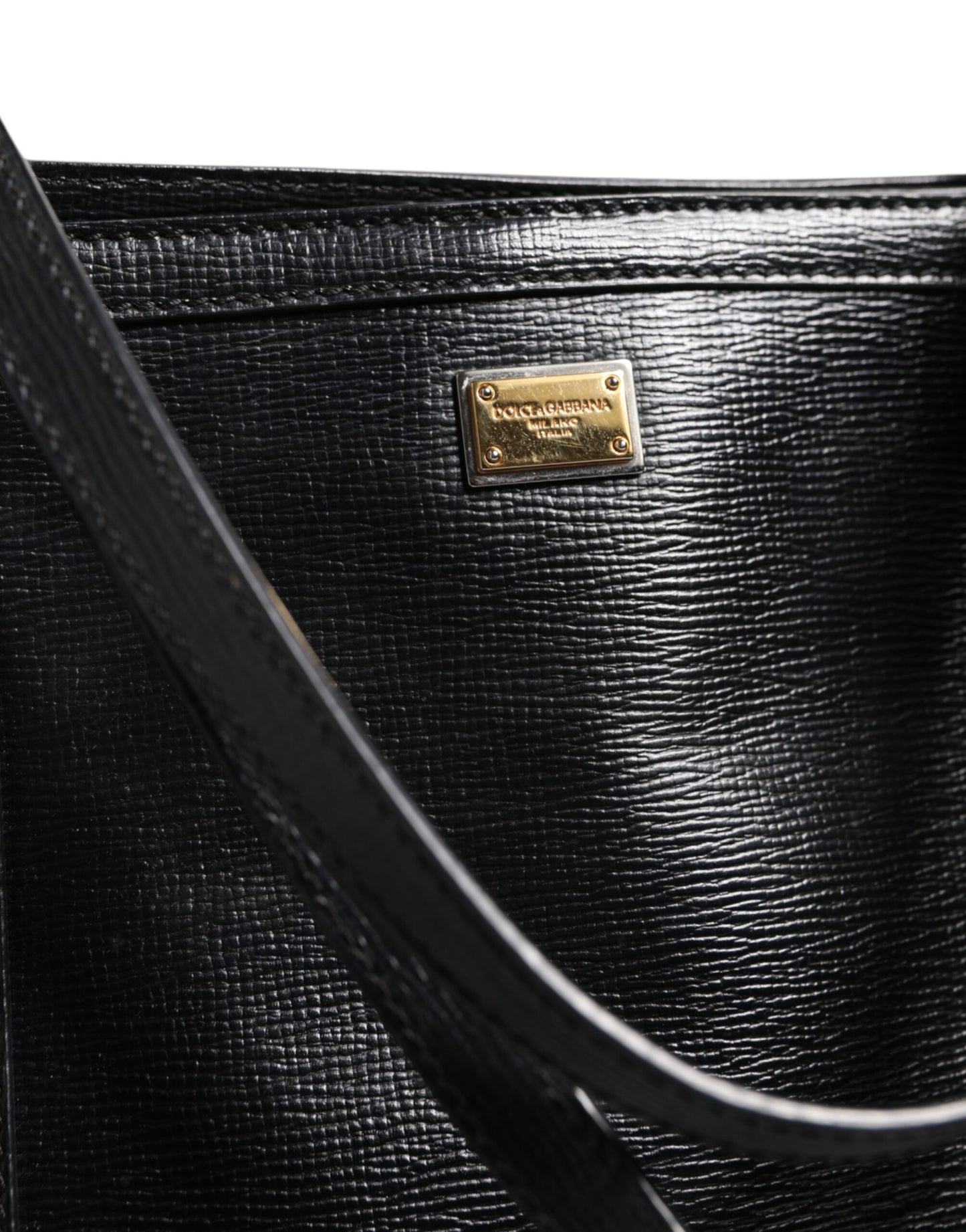 Black Leather Miss Escape Shopping Tote Women Borse Bag