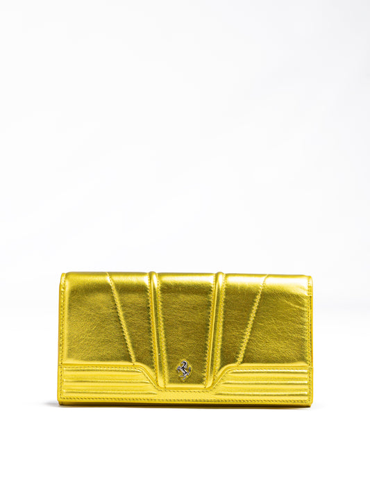 Metal Yellow GT patent leather purse