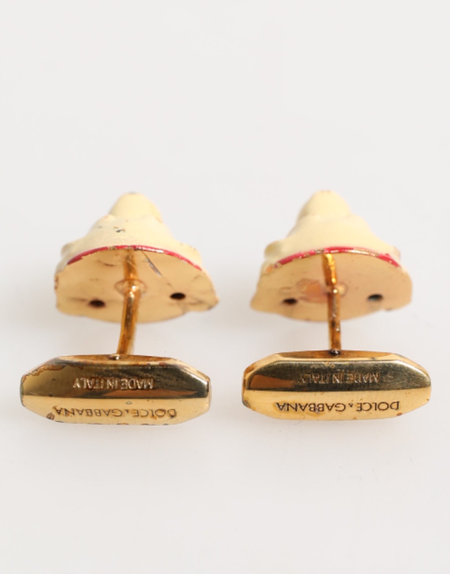 Brass Gold Tone Dog Puppy Men's Accessories Cufflink