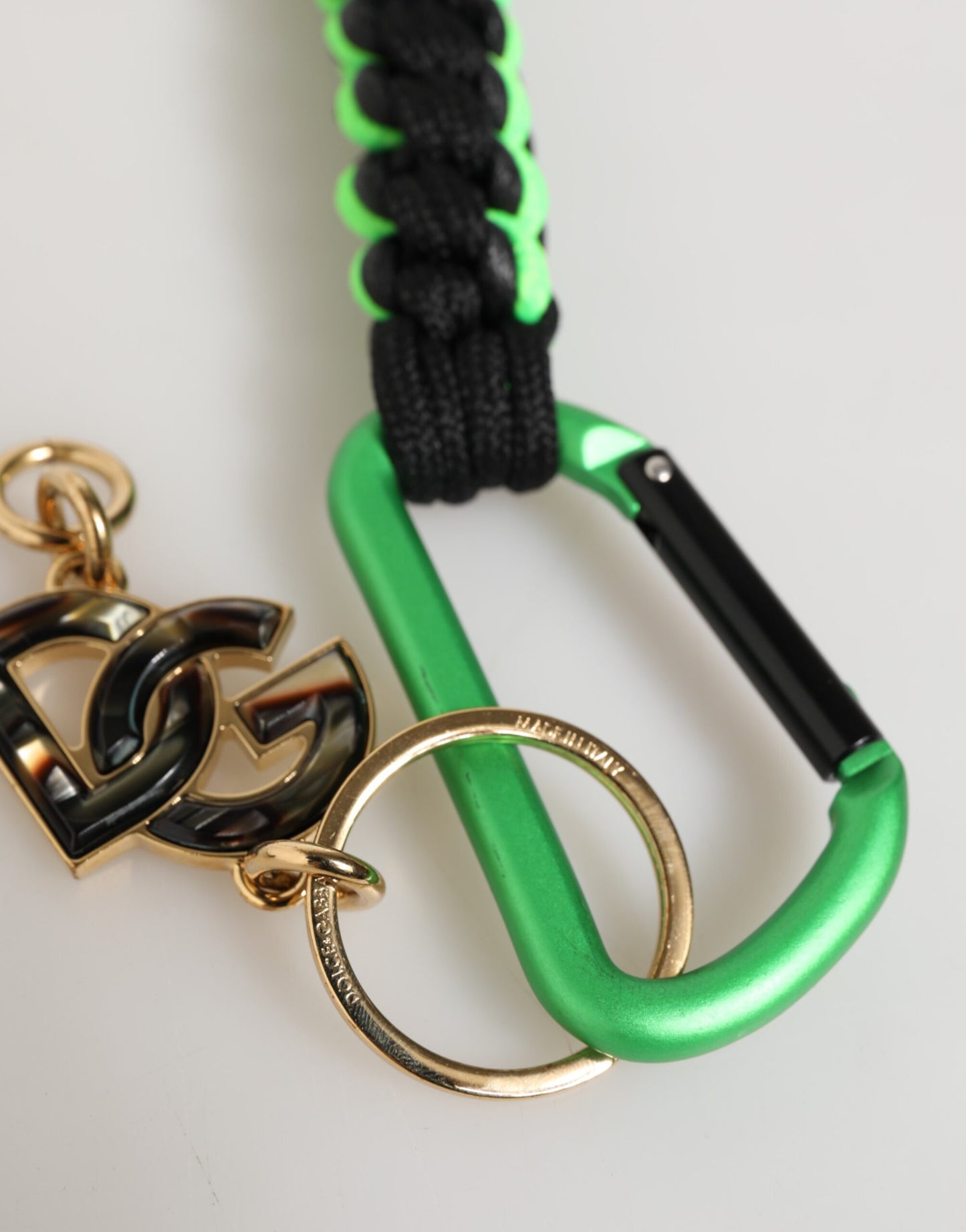 Multicolor Polyester Tape String DG Logo Keychain Keyring