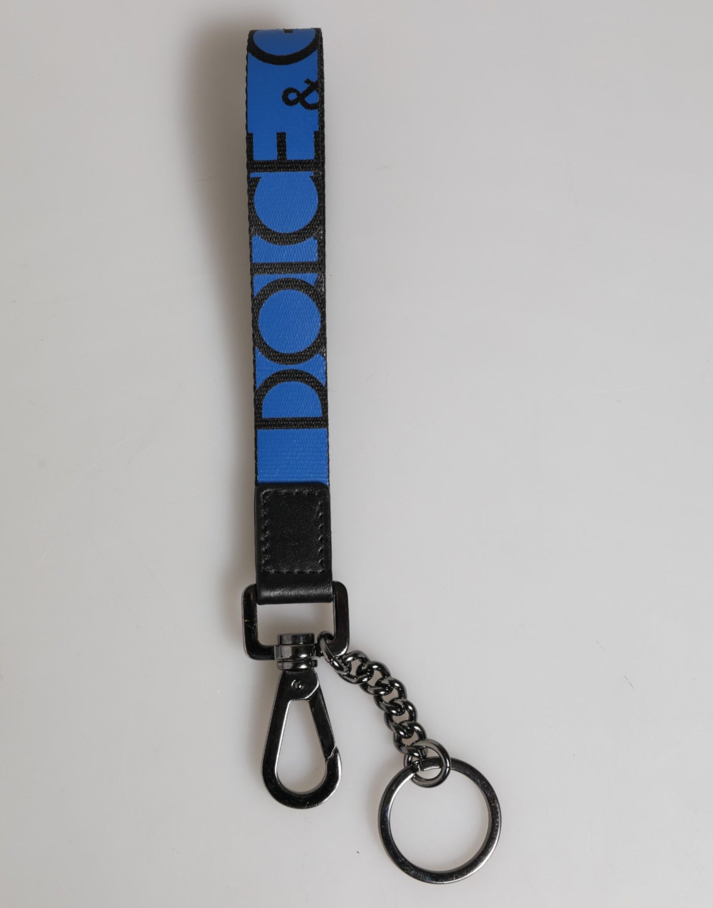 Blue Nylon Logo DG Crown Men's Holder Keychain Keyring