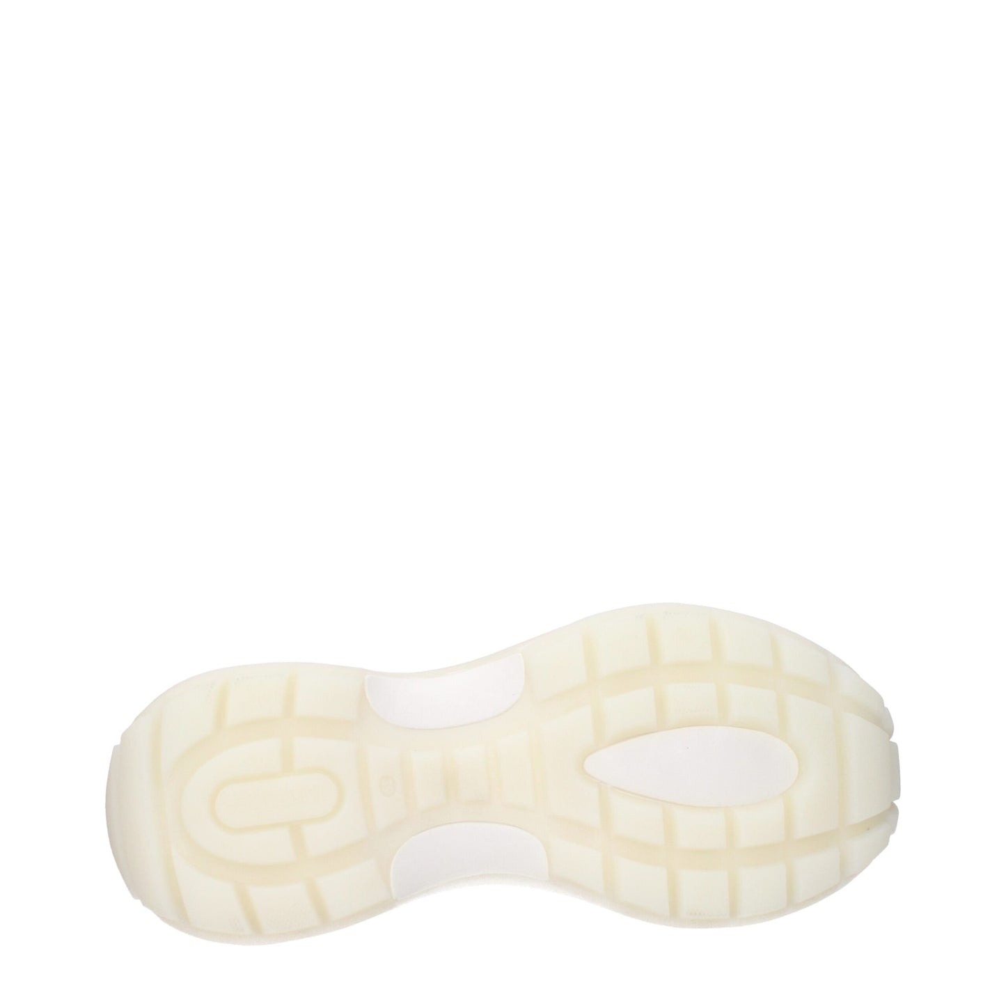 White Fabric Chunky Sneakers