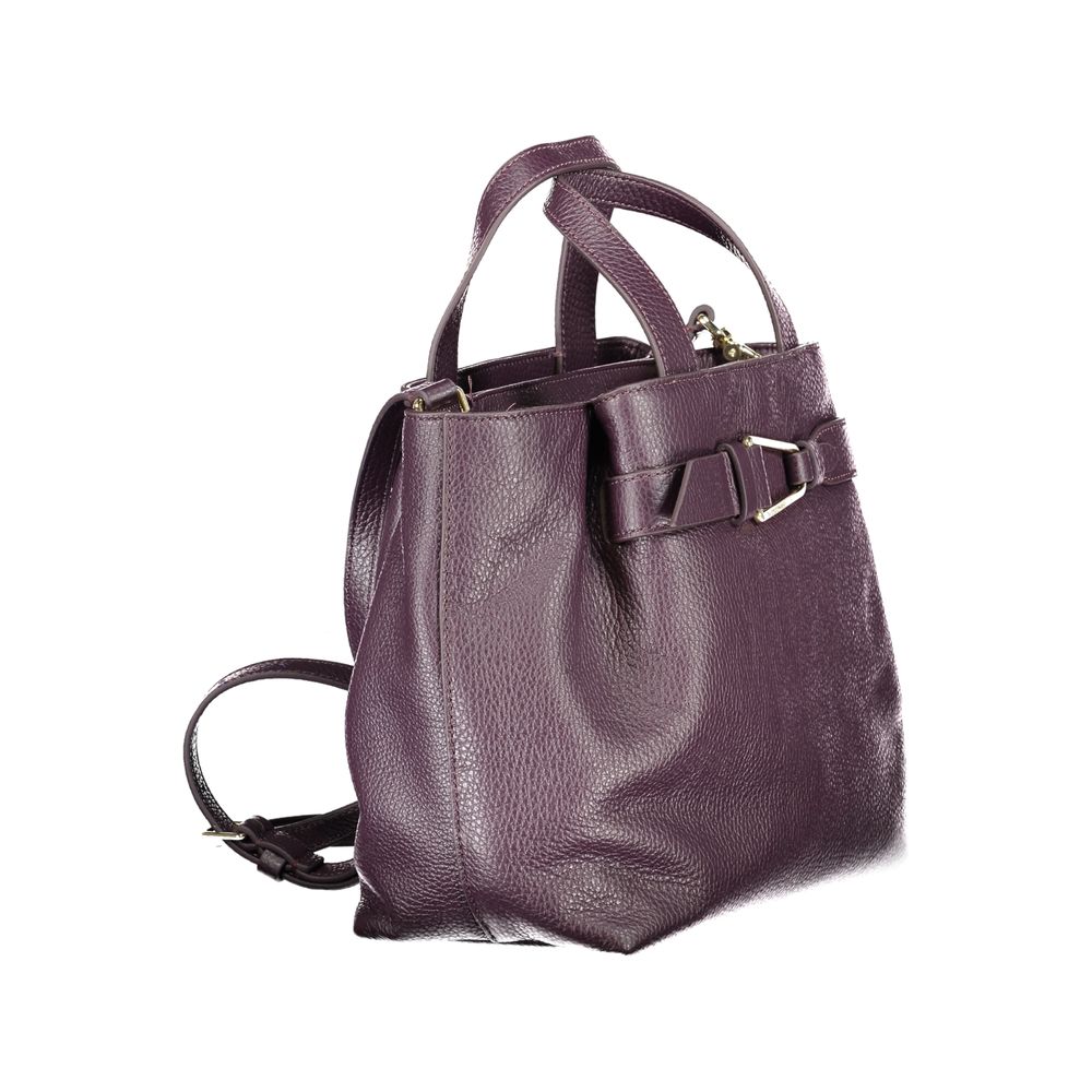 Purple Leather Women Handbag