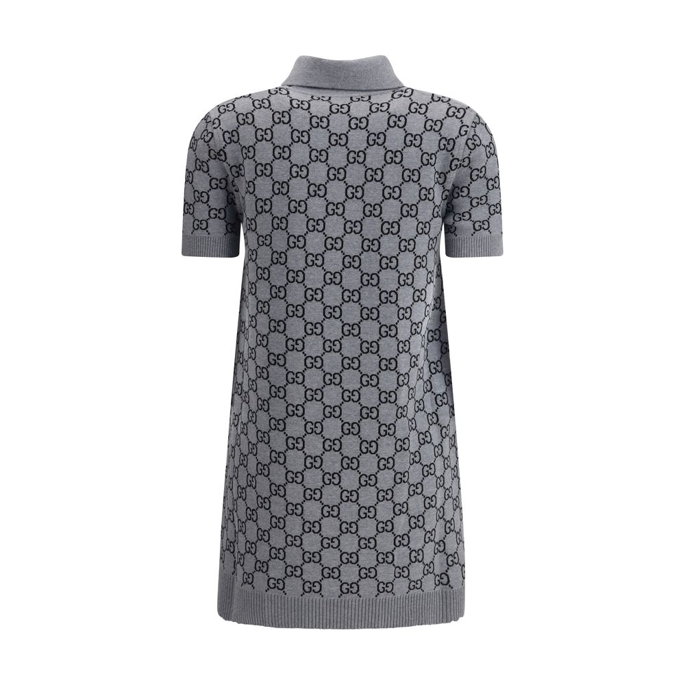 Gray Wool Casual Dress