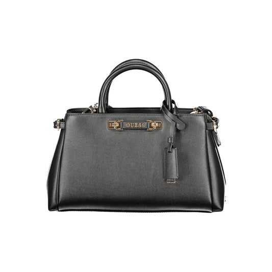 Black Polyethylene Women Handbag