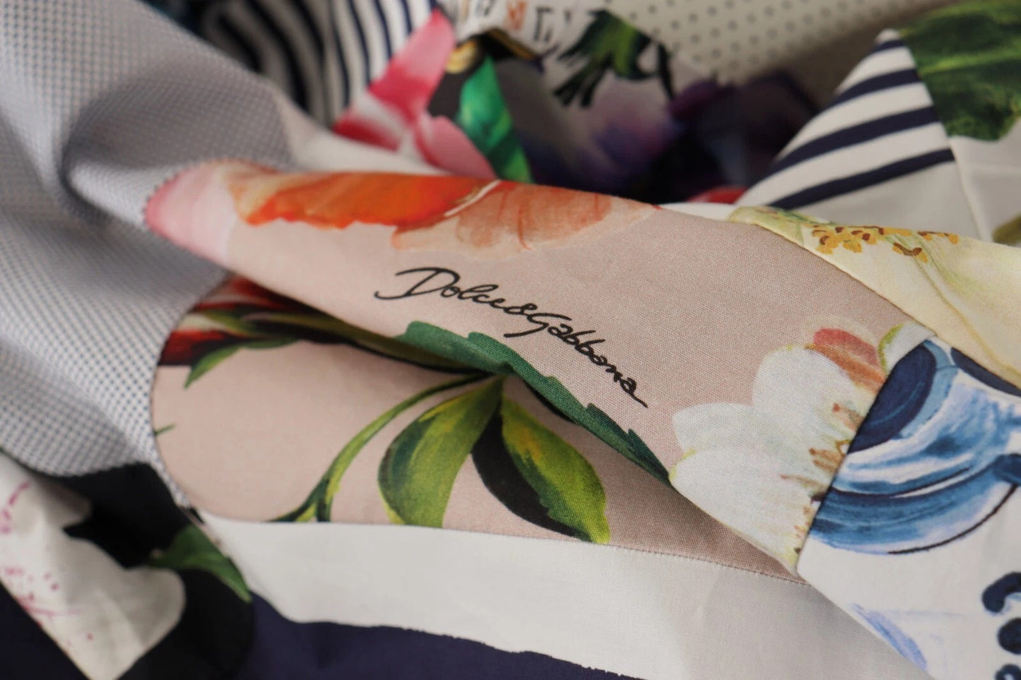 Multicolor Poplin Floral Mini Flared Dress