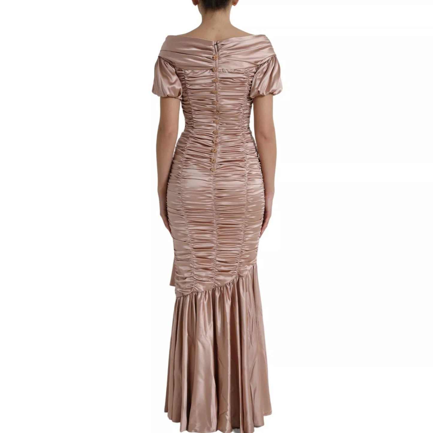 Pink Silk Stretch Sheath Mermaid Gown Dress