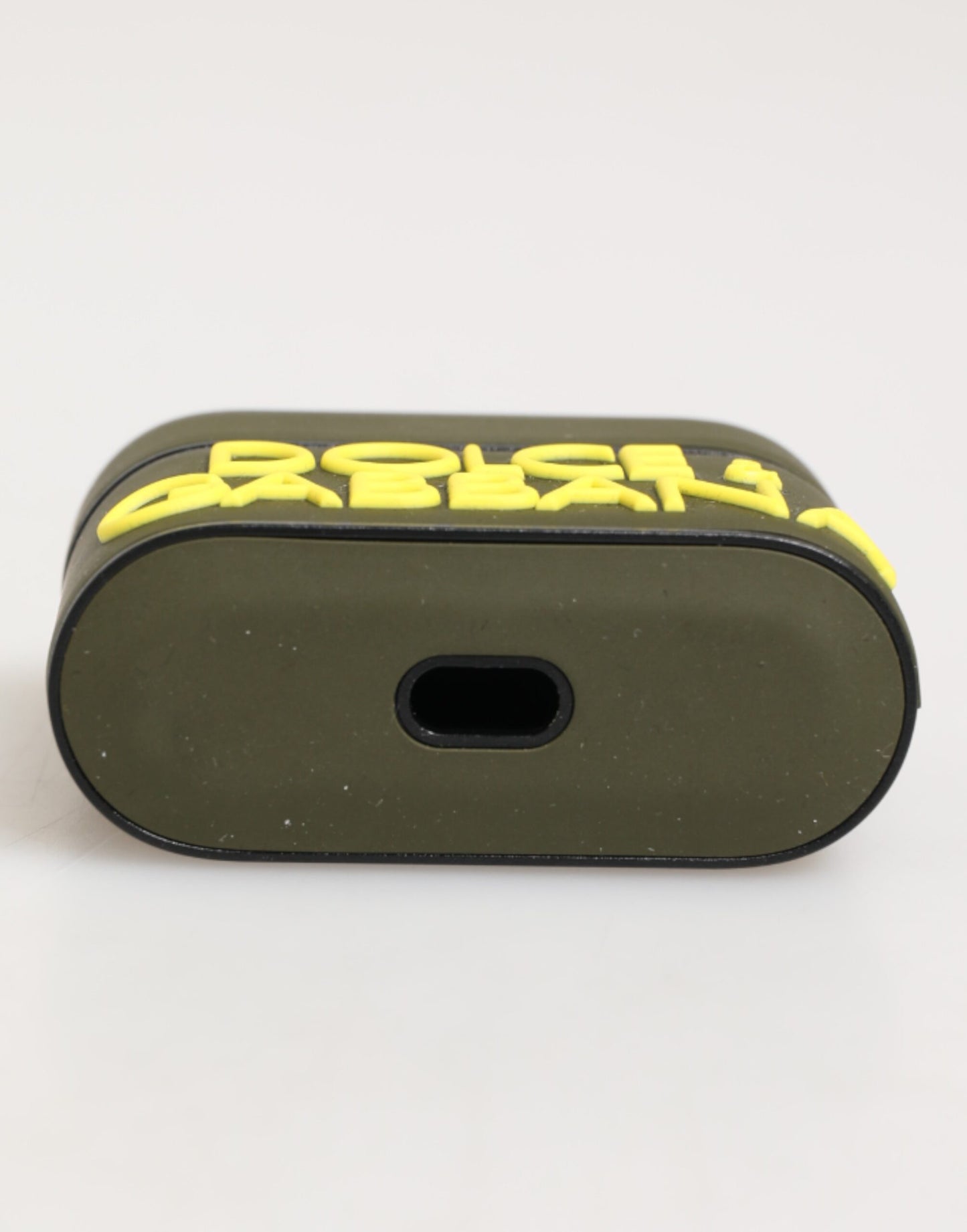 Army Green Rubber Logo Embossed Accessory Airpods Case
