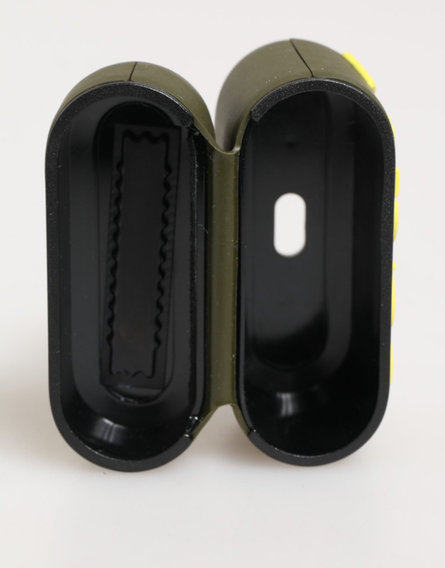 Army Green Rubber Logo Embossed Accessory Airpods Case