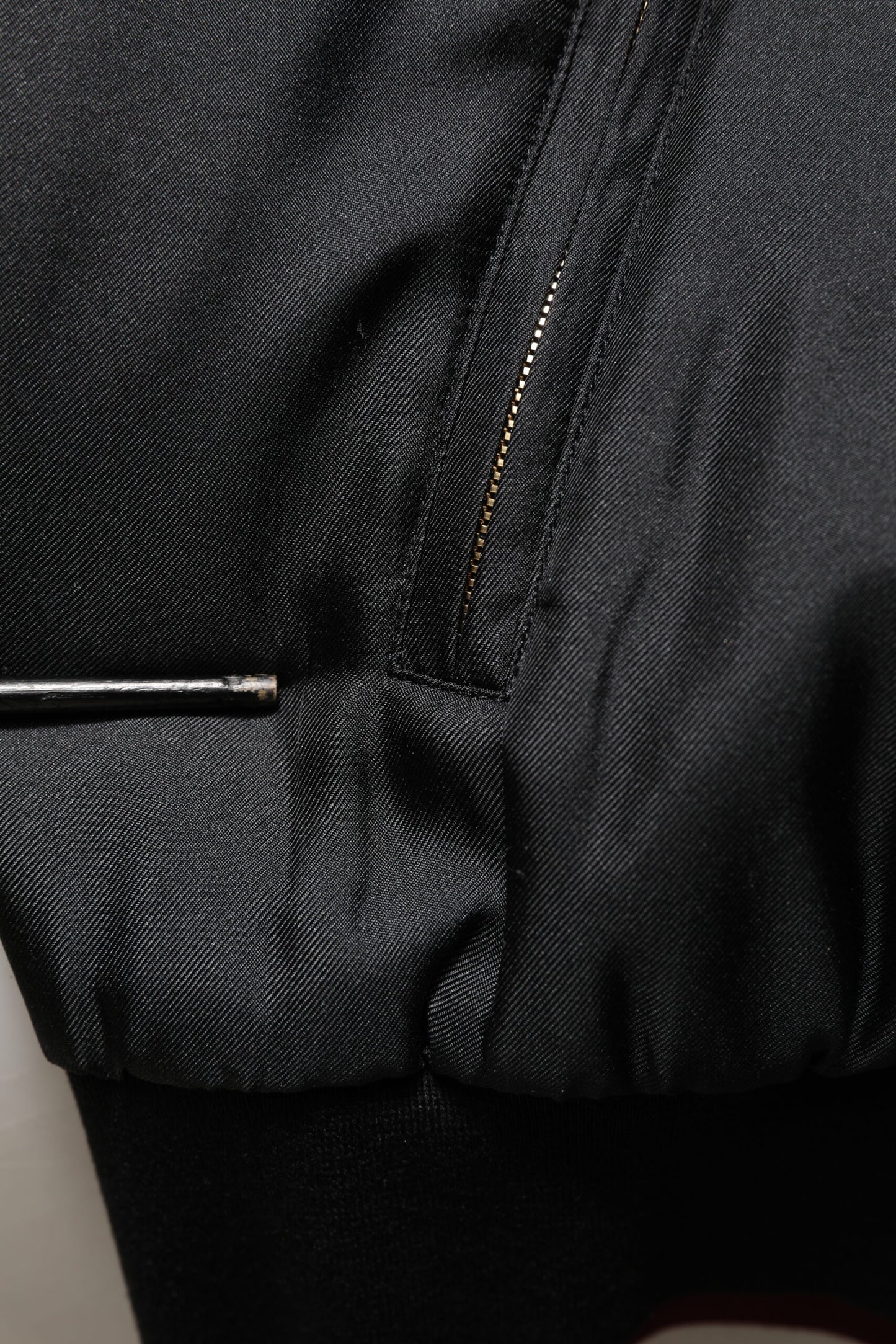 Black Red Floral Silk Bomber Blouson Jacket