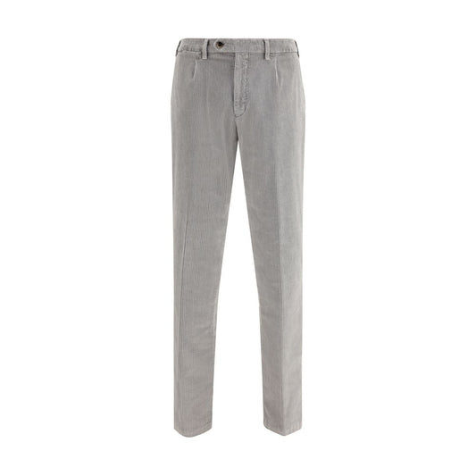 Gray Cotton Casual Pants