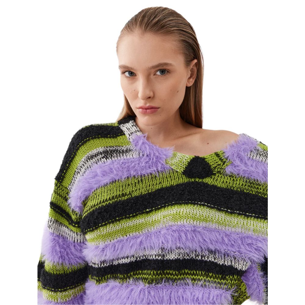 Purple Marabou Sweater