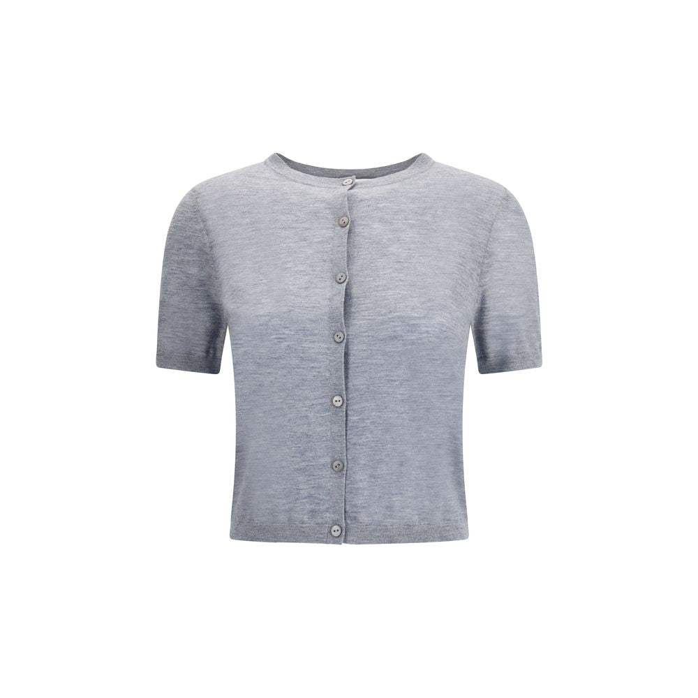 Gray Cashmere Cardigan
