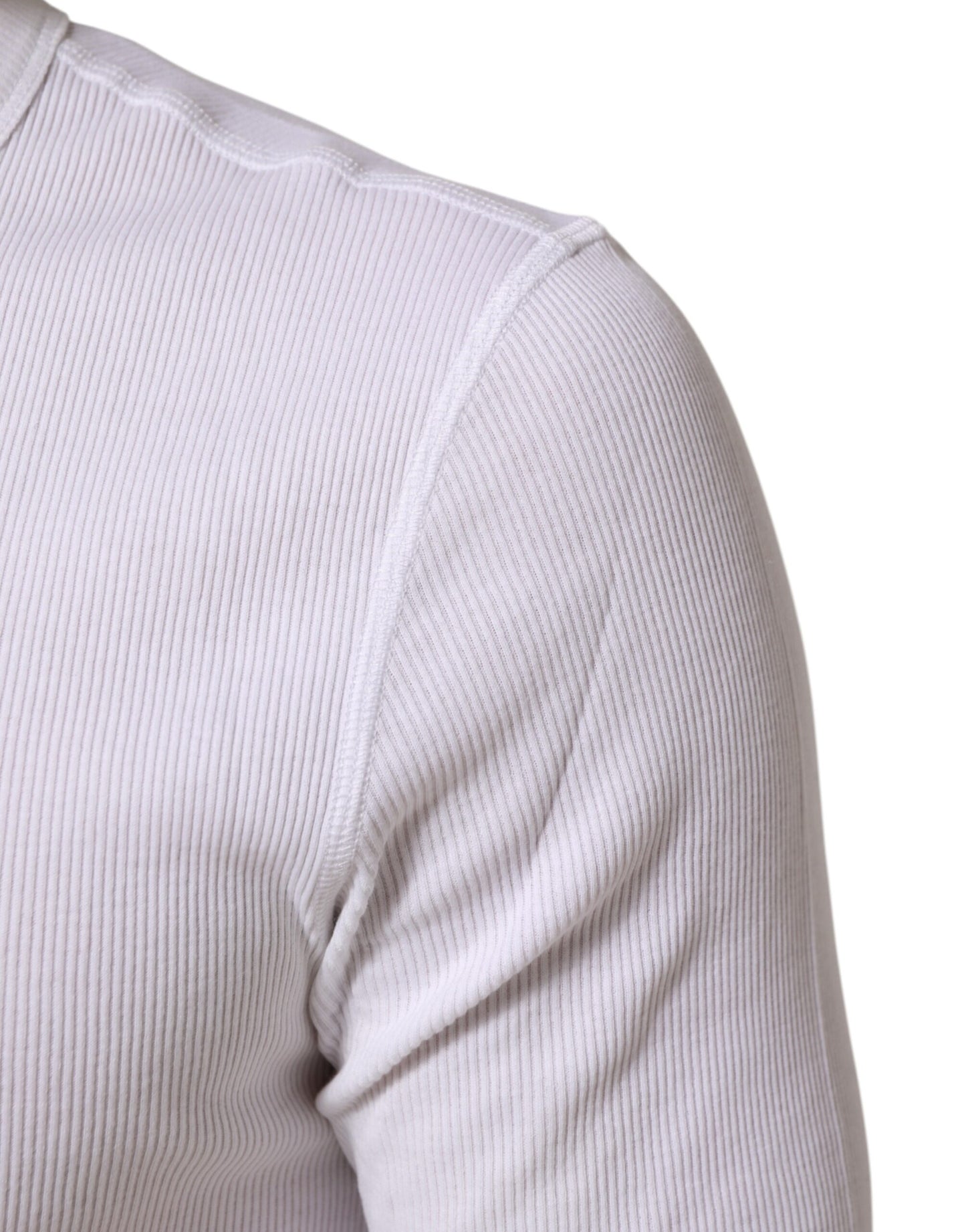 White Cotton Button Henley Shirt Men T-shirt