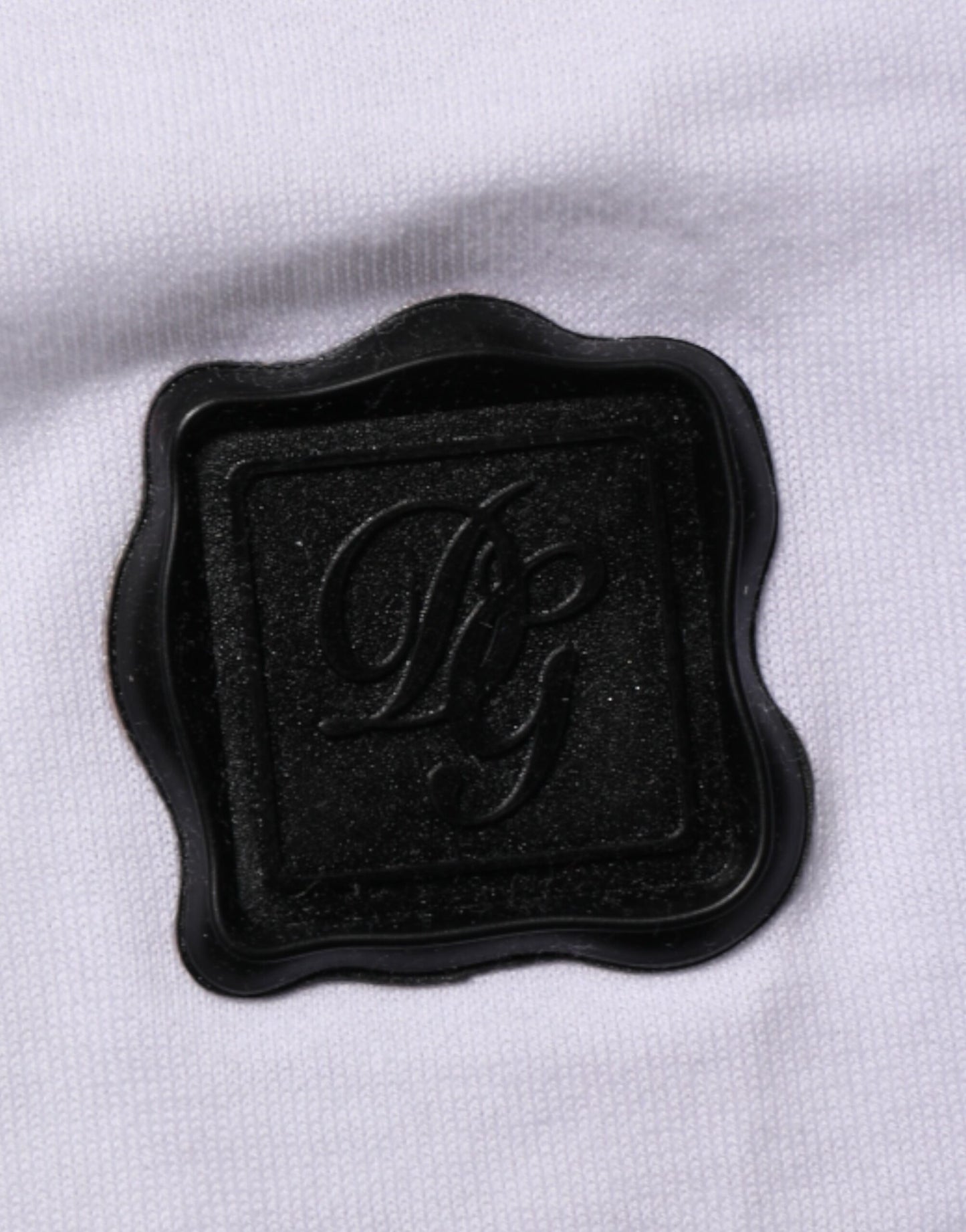 White Cotton Logo Patch Crew Neck T-shirt