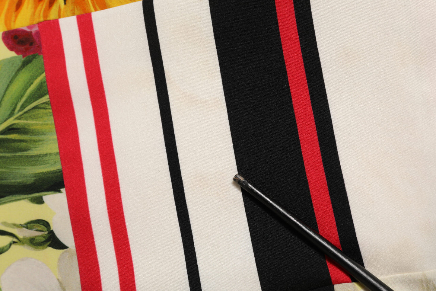 Multicolor Pachwork Charmeuse Floral Shift Dress