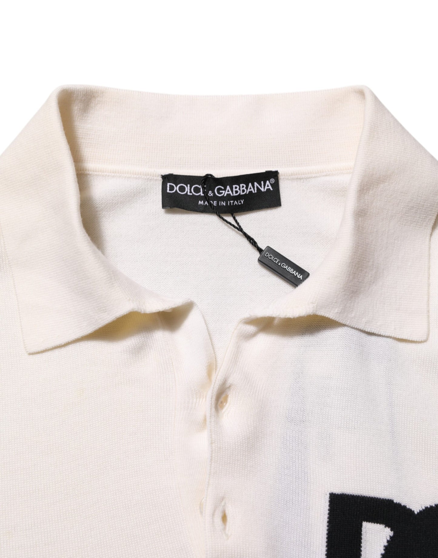 White Cotton Collared Short Sleeves T-shirt